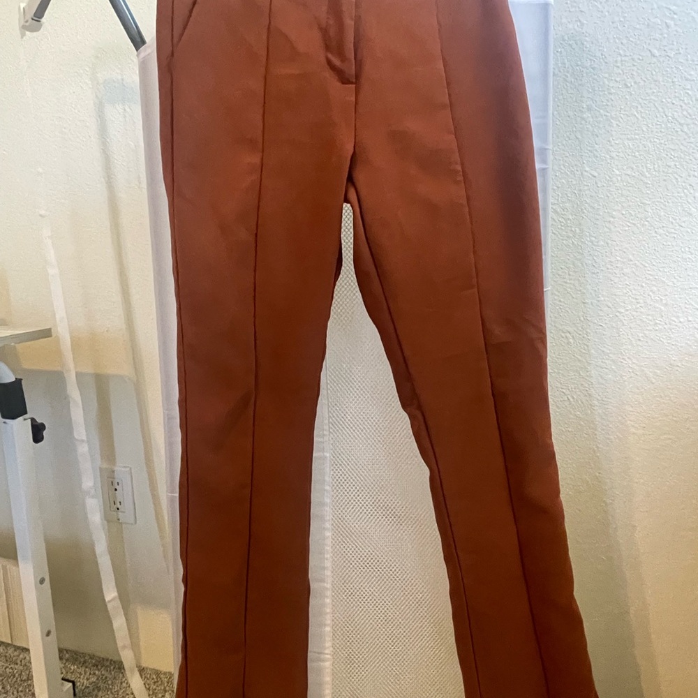 Fashion Nova Terracotta High-Waisted Pants